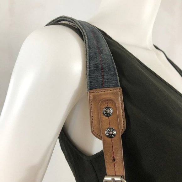 Lucky Brand Denim & Leather Boho Mini Shoulder Bag - Picture 6 of 11